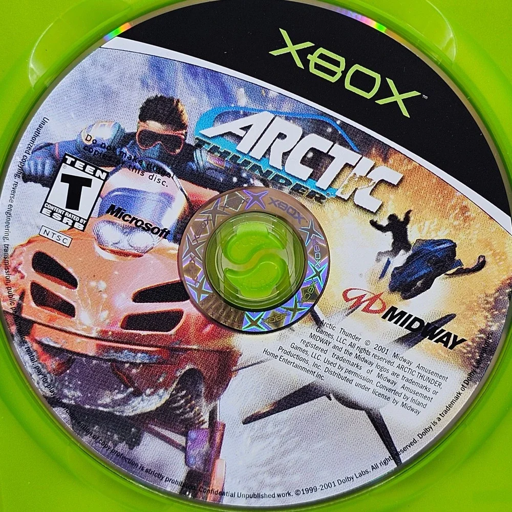 Arctic Thunder Microsoft Xbox 2001 Midway Snowmobile Racing Game CIB